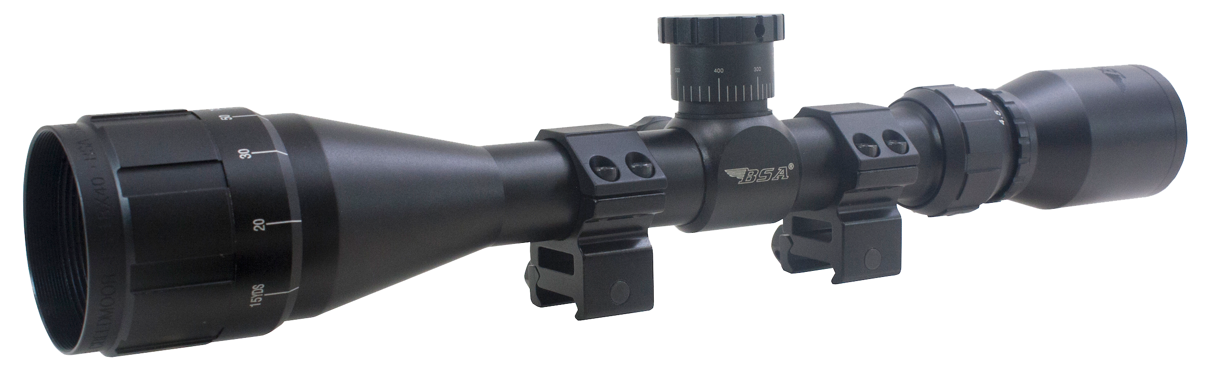 BSA Optics Sweet 17 3-12x40 AO Rimfire Scope 1in Tube Duplex