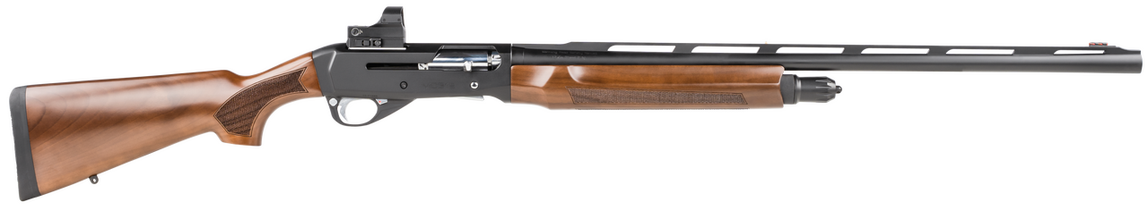 EAA MC312 12GA, 28in. Barrel, 5rd, Wood Stock & Forend. Optics Ready - Black (390177)
