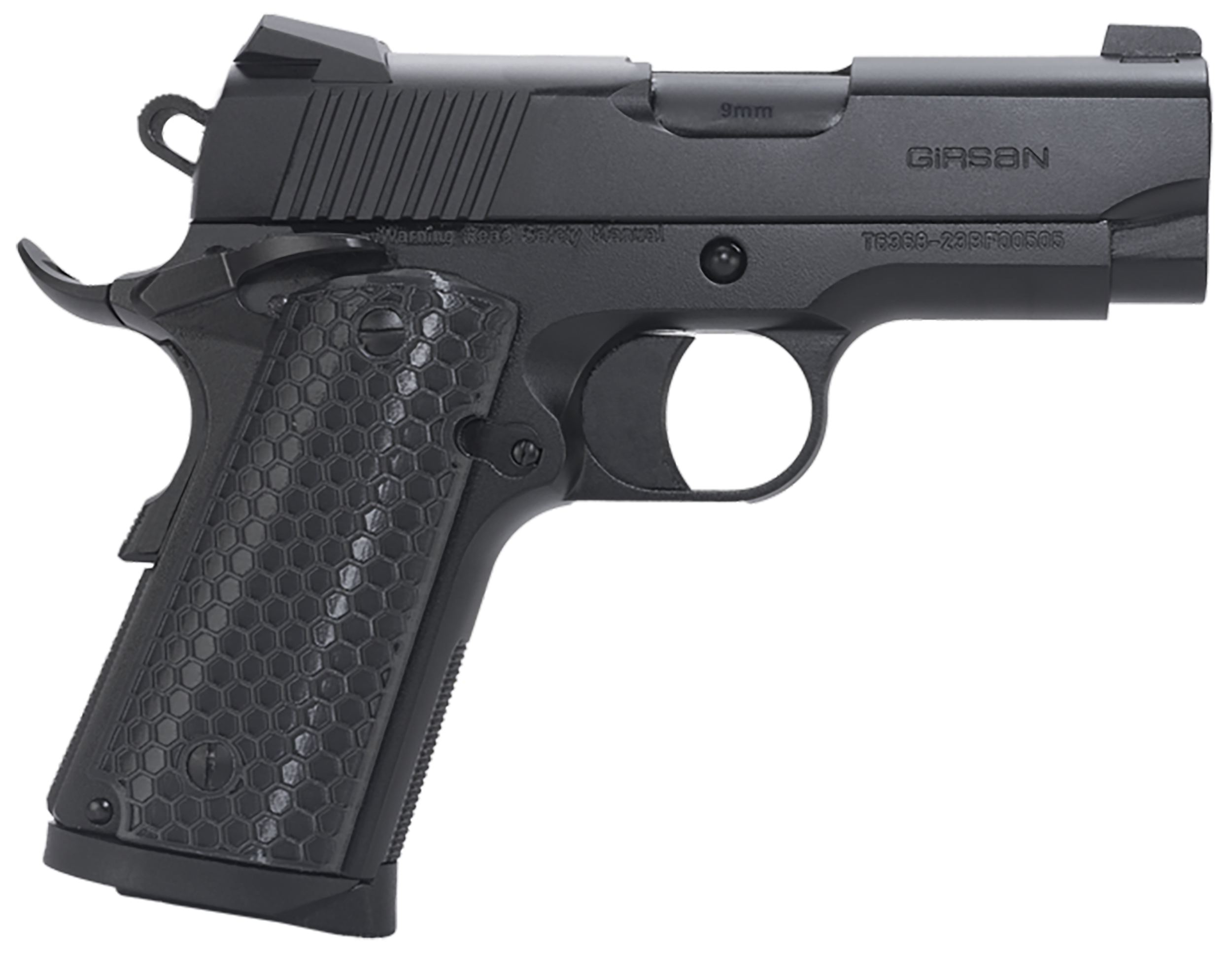 EAA Untouchable Officer 1911 Pistol 45 ACP 3.4 in. Black 8 rd.