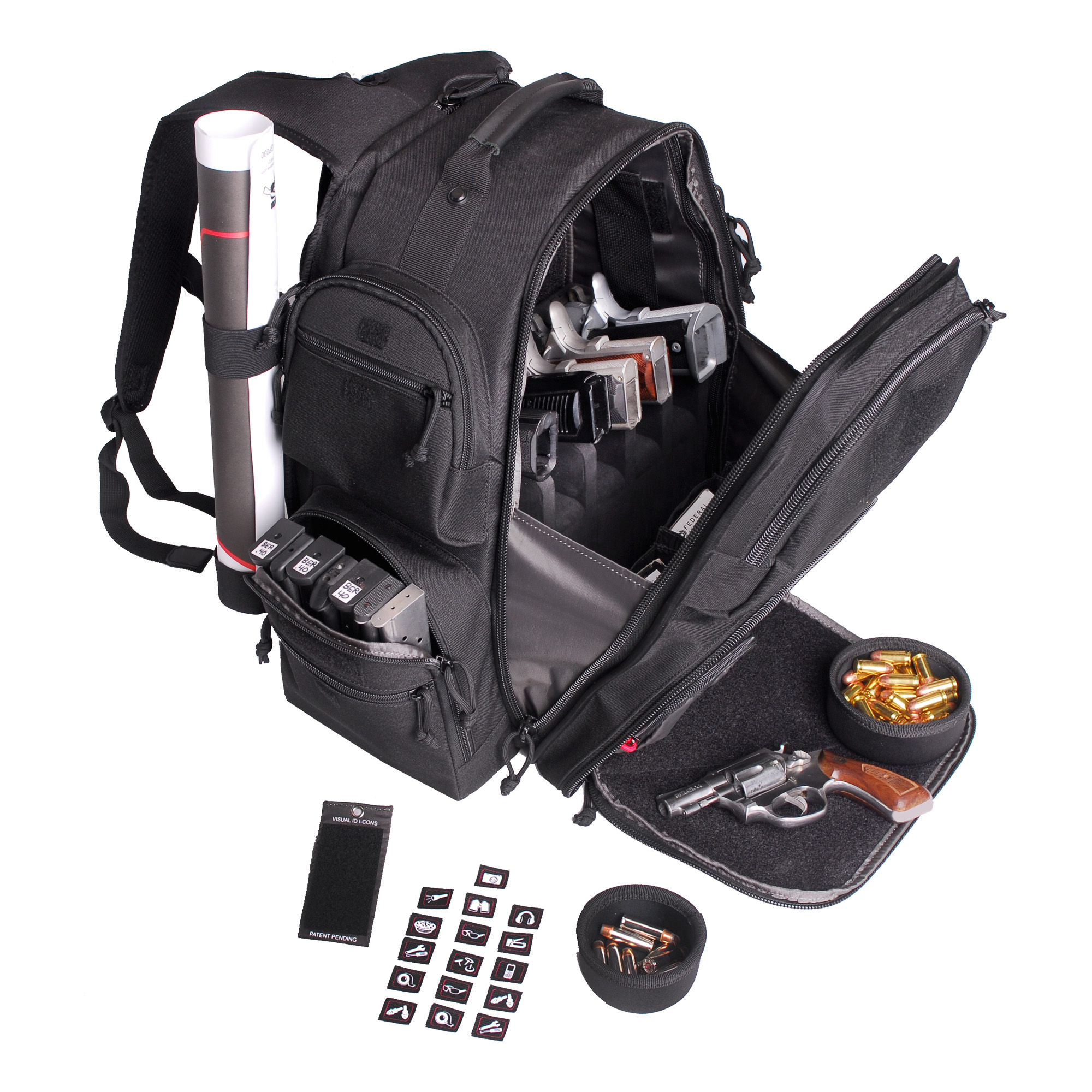 GPS Bags 1812BPB Executive Backpack Black Holds 5 Handguns - 1812BPB - 819763011396