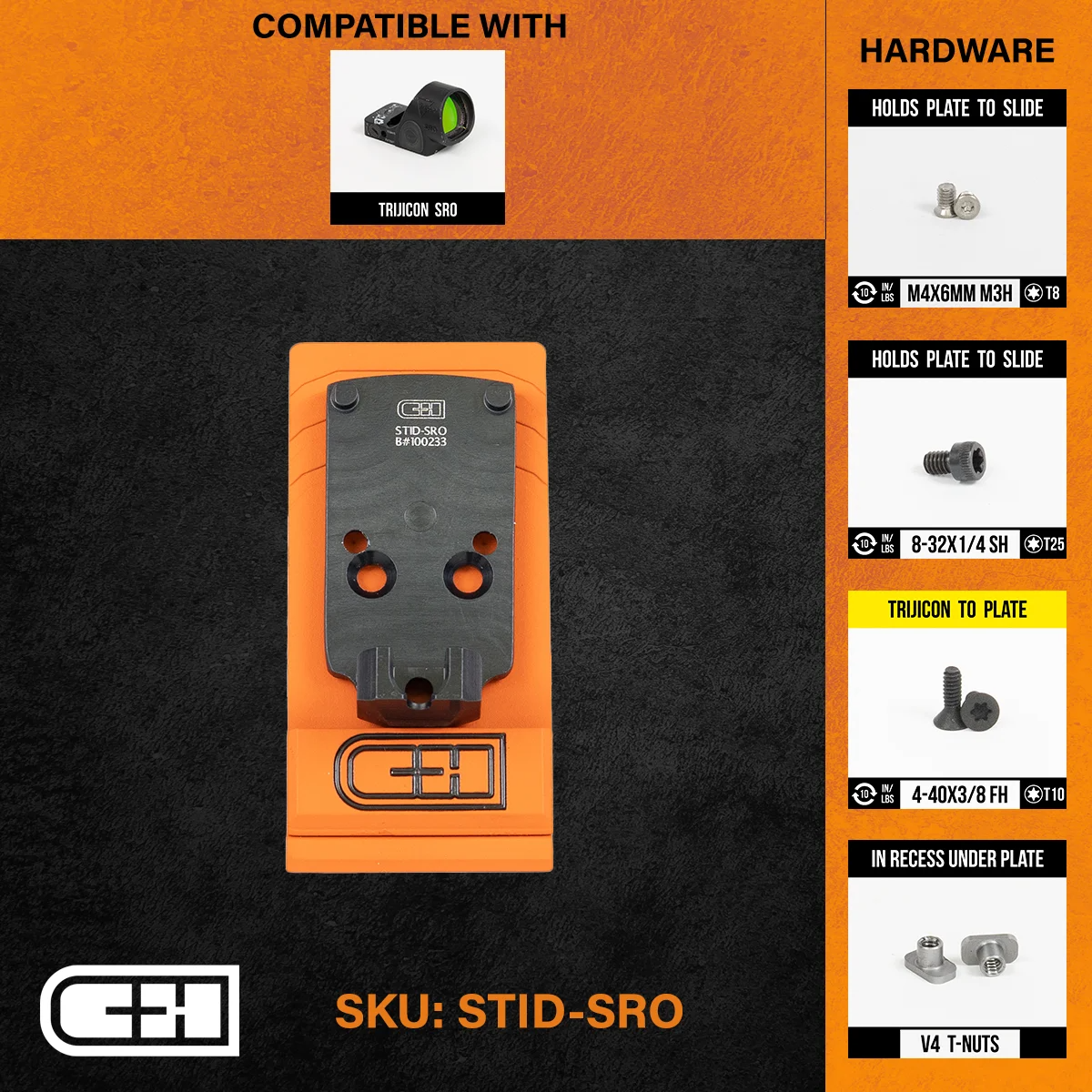 Optics Adapter Plate - Staccato Duo Low Witness - STID-SRO