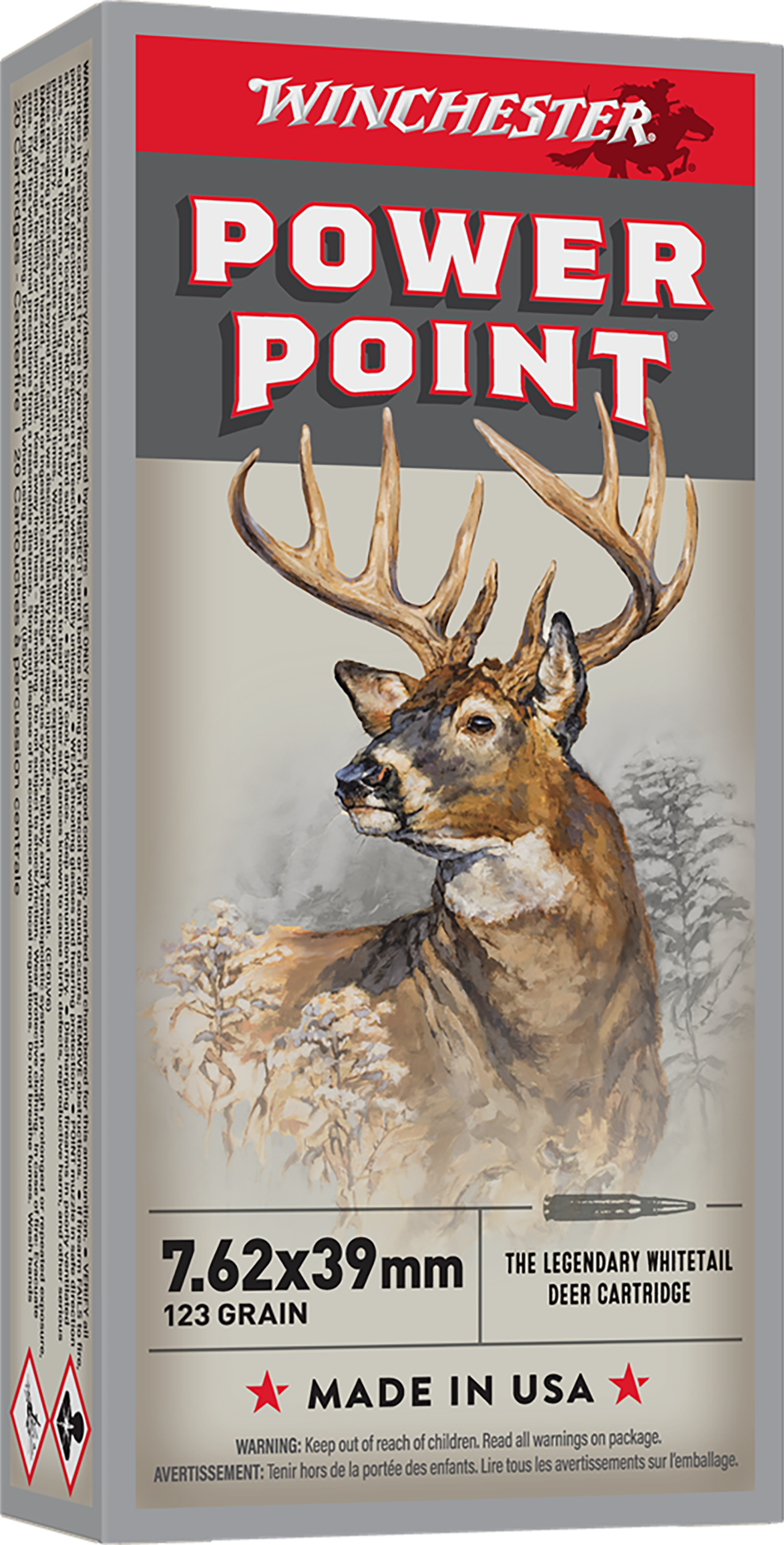 Winchester Ammo X76239 Power-Point 7.62x39mm 123gr 20 Rounds Winchester Ammo X76239 Power-Point 7.62x39mm 123gr 20 Rounds
