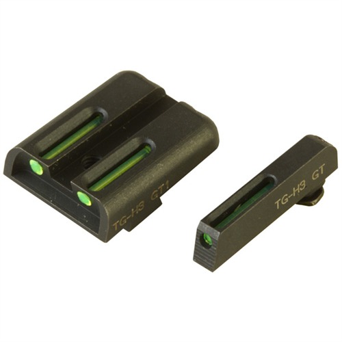 TruGlo TG131GT2 TFO  Green/Tritium/Fiber Optic Front Sight-Green/Tritium/Fiber Optic Rear Sight Glock 20/21