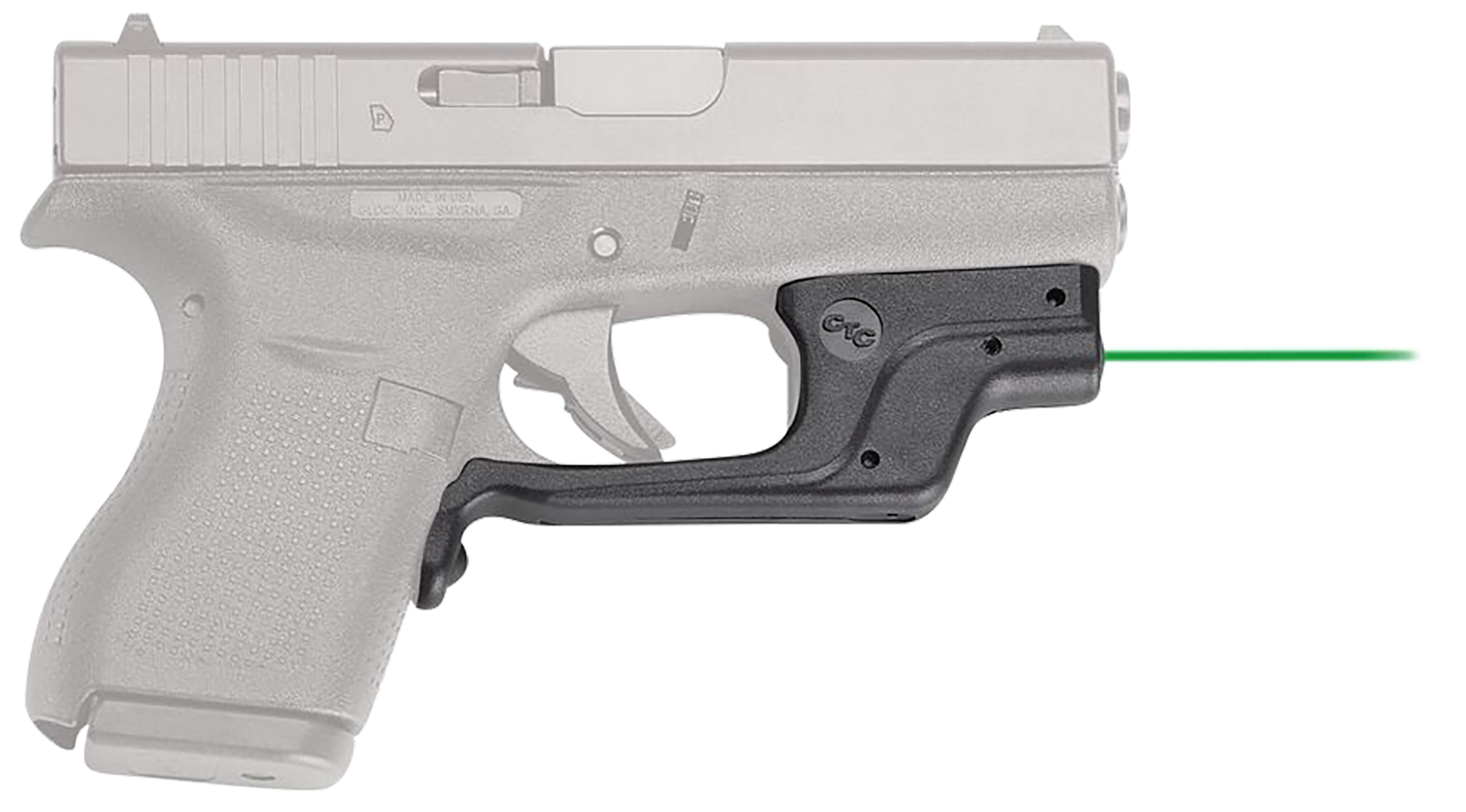 Crimson Trace Lasergrips Glock 42 43 Green Instinctive Activation LG 443
