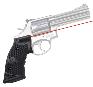 Crimson Trace 011290 LG-308 Lasergrips  Black Red Laser Smith & Wesson K & L Frames Round Butt