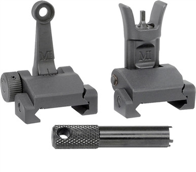 Midwest Industries Combat Rifle Sight Set - Black | Fits AR-15, M4, M16