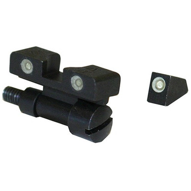 Meprolight USA 227703101 Tru-Dot Adjustable Sights  Green Tritium White Outline Front Sight-Green Tritium White Outline Rear Sight Smith & Wesson K/L/N Frames