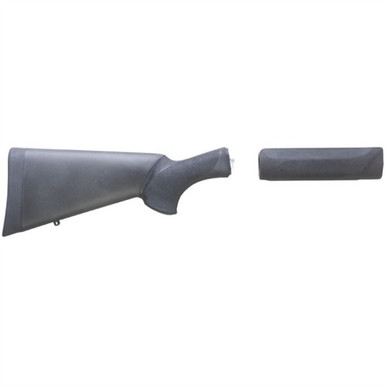 Hogue 08712 OverMolded Combo Kit Black Synthetic with Forend for Remington 870