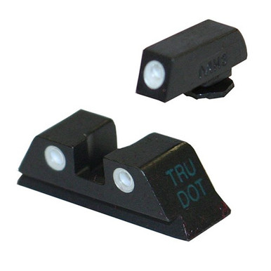 Meprolight USA 102243301 Tru-Dot  Green Tritium White Outline Front Sight-Orange Tritium White Outline Rear Sight Glock 17/19/22/23
