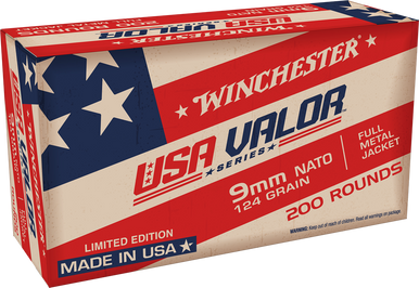Winchester USA Pistol Ammo 9mm Luger Full Metal Jacket 124 Grain 150 Rounds