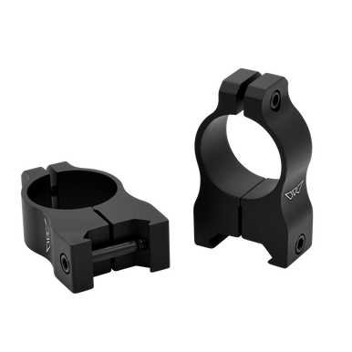 Warne Vapor Aluminum Scope Rings Matte Black 1 in. High