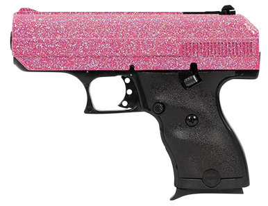 Hi-Point C9 9mm Luger 3.5in 8rd Pink Sparkle Serrated Slide Polymer Frame