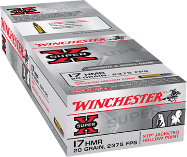 Winchester Super-X 17 HMR Jacketed Hollow Point 20 Grain 50 Rounds