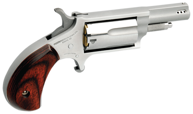 NAA 22MP MiniRevolver 22 WMR StainlessMatte Wood 163 in 5 rd