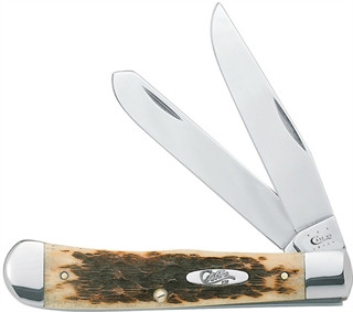 CASE TRAP 2BL 41/8" AMBER BONE SS