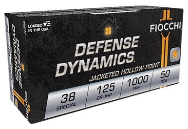 Fiocchi Defense Dynamics Centerfire Handgun Ammo 38 Spl. 125 gr. JHP 50 rd.