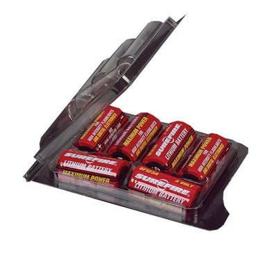 SureFire SF6BC 123A Batteries  Red/Black 3.0 Volts 1,500 mAh (6) Single Pack Clamshell