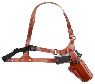 Galco GA880R Great Alaskan Chest Holster Fits Chest Up To 54 Tan Leather ShoulderTorso Strap Fits Springfield XDM Elite Right Hand