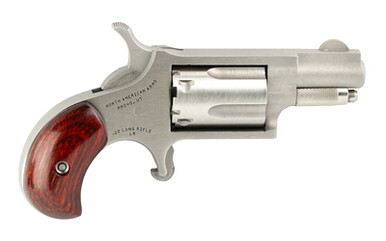 NAA MiniRevolver w Belt Buckle 22 LR StainlessMatte Wood 113 in 5 rd