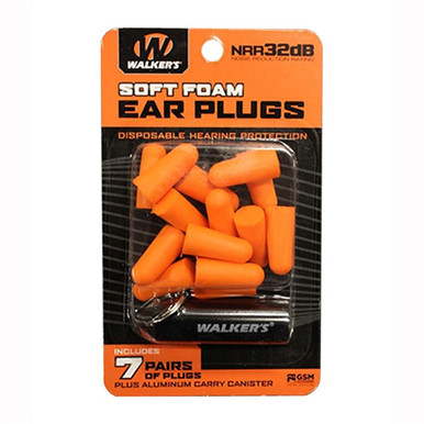 WALKER'S 7PK ORG FOAM PLUG W/CASE