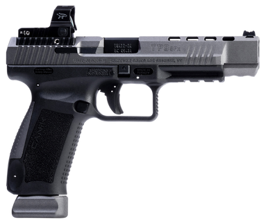 Canik TP9 SFx, 9mm Luger, 5.2in. Barrel, 20rd,  Tungsten Slide, MO2 Optic - Black (HG7166GN)