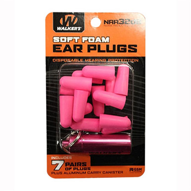 WALKER'S 7PK PNK FOAM PLUG W/CASE