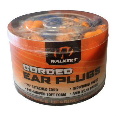 WALKER'S FOAM EAR CRDED PLUGS 50PK