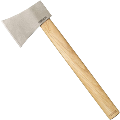Cold Steel CS90AXFZ Competition Throwing Axe 4" Hatchet Plain 1055 Carbon Steel Blade American Hickory Handle 16"