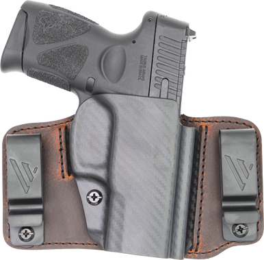 Versacarry INS201HCT Insurgent Deluxe IWB/OWB Brown Polymer Belt Clip Fits Springfield Hellcat Right Hand