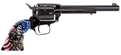 Heritage Rough Rider Revolver - Black | .22 LR | 6.5" Barrel | 6rd | US Flag w/Soldier