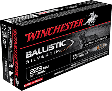Winchester Ballistic Silvertip Rifle Ammo 223 Rem. 55 gr. Ballistic Silvertip 20 rd.