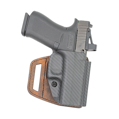 Versacarry VSL211365 V-Slide  OWB Brown Leather/Polymer Belt Slide Fits Sig P365 Right Hand