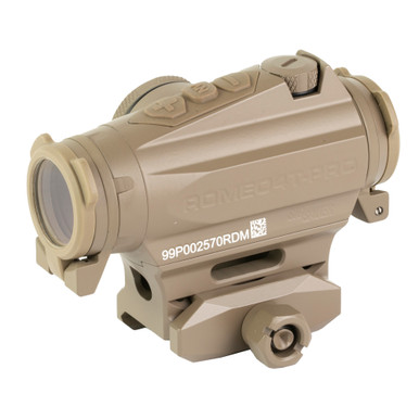 Sig Sauer Electro-Optics SOR44102 Romeo4T Pro Flat Dark Earth 1 x 20 mm 2 MOA Red Quad Ballistic Dot/65 MOA Circle