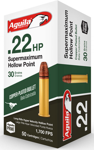 Aguila Super Max 22 Long Rifle Lead Hollow Point 30 Grain 50 Rounds