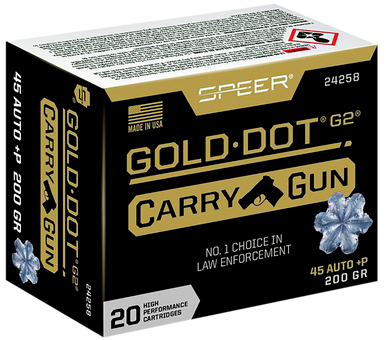 Speer Gold Dot Carry Gun Handgun Ammo 45 ACP +P 200 gr. HP 20 rd.