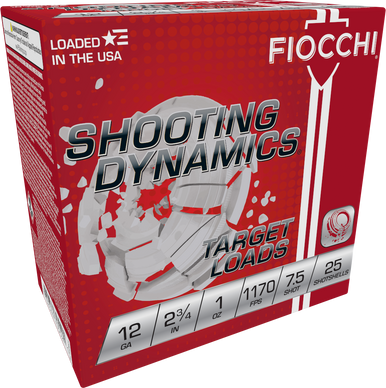Fiocchi Shooting Dynamics Shotgun Loads 12 ga. 2.75 in. 1 oz. 1170 FPS 7.5 Shot 25 rd.