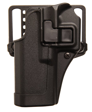 Blackhawk 410568BKL Serpa CQC  OWB Size 68 Matte Black Polymer Belt Loop/Paddle Compatible w/Glock 43 Left Hand