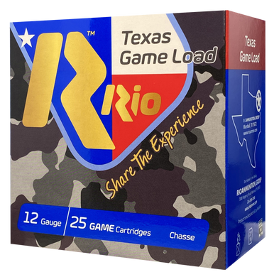 Rio Ammunition TGHV366 Texas Game Load High Velocity 12Gauge 2.75" 1 1/4oz 6Shot 25 Rounds