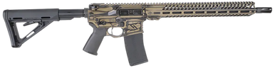 Seekins Precision 0011300073FDEBW NX15  223 Wylde 30+1 16", FDE Battleworn Rec/Handgaurd, Black Magpul Collapsible Carbine Stock & Grip, Nest Flash Hider, Timney Trigger, Ambi Controls