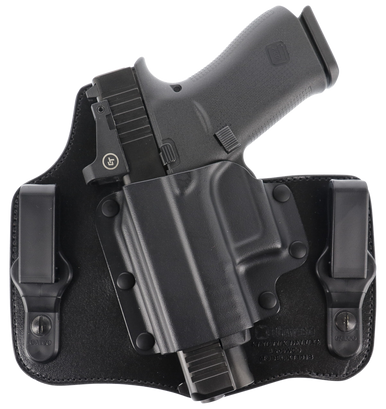 Galco KT801RB KingTuk Deluxe IWB Black Kydex/Leather Compatible w/Glock 43/43X/Springfield Hellcat Pro UniClip Mount Left Hand