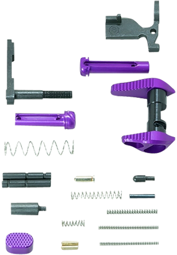 Timber Creek Outdoors ARLPKPPA Lower Parts Kit  Purple Anodized Aluminum for AR-15