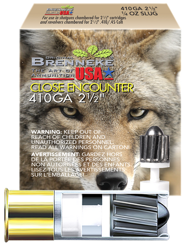 Brenneke Close Encounter Slugs 410 ga. 2 1/2 in. 1/4 oz. 5 rd.