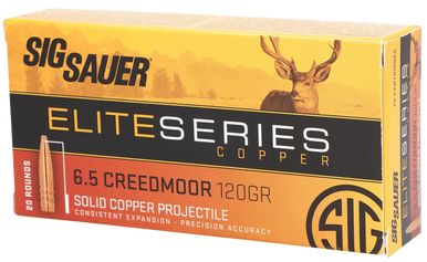 Sig Sauer Elite Copper Hunting 6.5 Creedmoor Copper Solid 120 Grain 20 Rounds