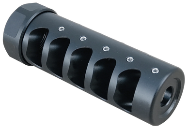 American Precision Arms G3F5830N Gen 3 Fat Bastard Self Timing Brake Black Nitride Stainless Steel with 5/8"-24 tpi Threads, 3.50" OAL & 1.10" Diameter for 30 Cal Rifle