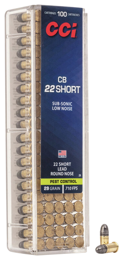 CCI Specialty CB Rimfire Ammo 22 Short 29 gr. Lead Round Nose 100 rd.