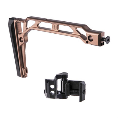 SS-8R SKELETON STOCK WITH RISE & JMAC 1913 FOLDING MECH TAN