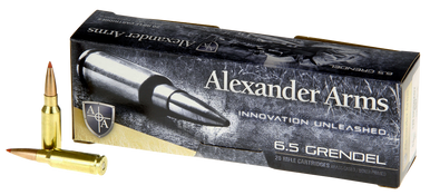 Alexander Arms AG129SSTBOX SST  6.5Grendel 129gr Hornady Super Shot Ballistic Tip 20 Rounds