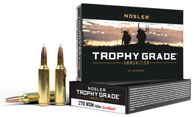 Nosler Trophy Grade Rifle Ammunition 270 WSM 140 gr. AB SP 20 rd.
