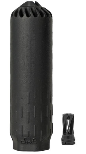 HUXWRX Flow 6K Suppressor 5.56mm 17-4 Stainless Steel Matte Black FDE