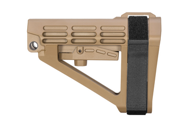 SB Tactical SBA4X02SB SBA4 X Synthetic Flat Dark Earth 5-Position Adjustable for AR-Platform (Tube Not Included)